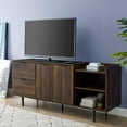 thumbnail image 4 of Lincoln 58" Modern Storage TV Stand with Open and Close Storage in Dark Walnut, 4 of 5