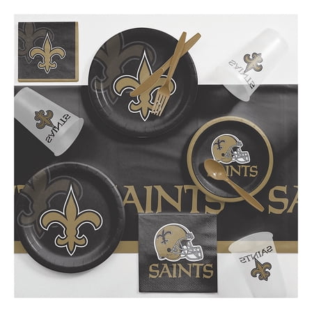 Fun Express NFL New Orleans Saints Party Supplies Kit For 8 Guests