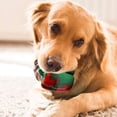 thumbnail image 4 of Bolas de perro indestructibles | Juguete de morder con temática navideña para perros pequeños y medianos | Entrenamiento interactivo de alta elasticidad, plástico verde, 9 cm, promueve la salud, 4 of 6