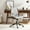 Gray, variant on Ergonomic Adjustable Swivel Office Chair with Solid Wood Backrest and Premium Comfort Tan Cushion for Home Workplace