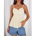 thumbnail image 6 of Wrongduck Womens V Neck Spaghetti Strap Tank Top Flowy Sleeveless Y2K Summer Going Out Cami Shirt 2026, 6 of 15
