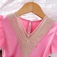 thumbnail image 3 of Qudderr Robes de Princesse pour Filles 4-12 Ans Robe en Dentelle Col en V Été Manches Courtes Robe d'Été pour Filles, 3 of 9
