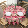 thumbnail image 3 of Christmas Round Tablecloth 60x60in(153x153cm) – Waterproof Polyester Table Cover with Full Print Design, Wrinkle Resistant & Washable for Kitchen Dining Party Decor, 3 of 6
