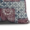 thumbnail image 2 of Simply Daisy, 26 x 26 inch,Patches Decorative Pillow,Maroon, 2 of 2