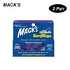 MACK'S 2 Pairs -noise Silicone Earplugs Professional Waterproof Swimming Earplugs Hearing Protection Snore Ear Plugs