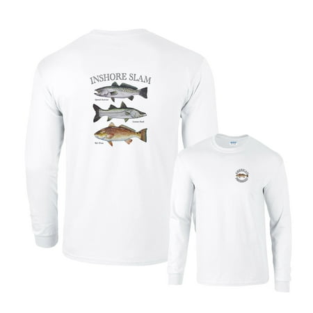 Inshore Slam Spotted Seatrout Common Snook Red Drum Fishing Long Sleeve T-Shirt