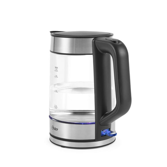 Oster Illuminating Glass Kettle with LED Indicator and Auto Shut Off, 1.7 L