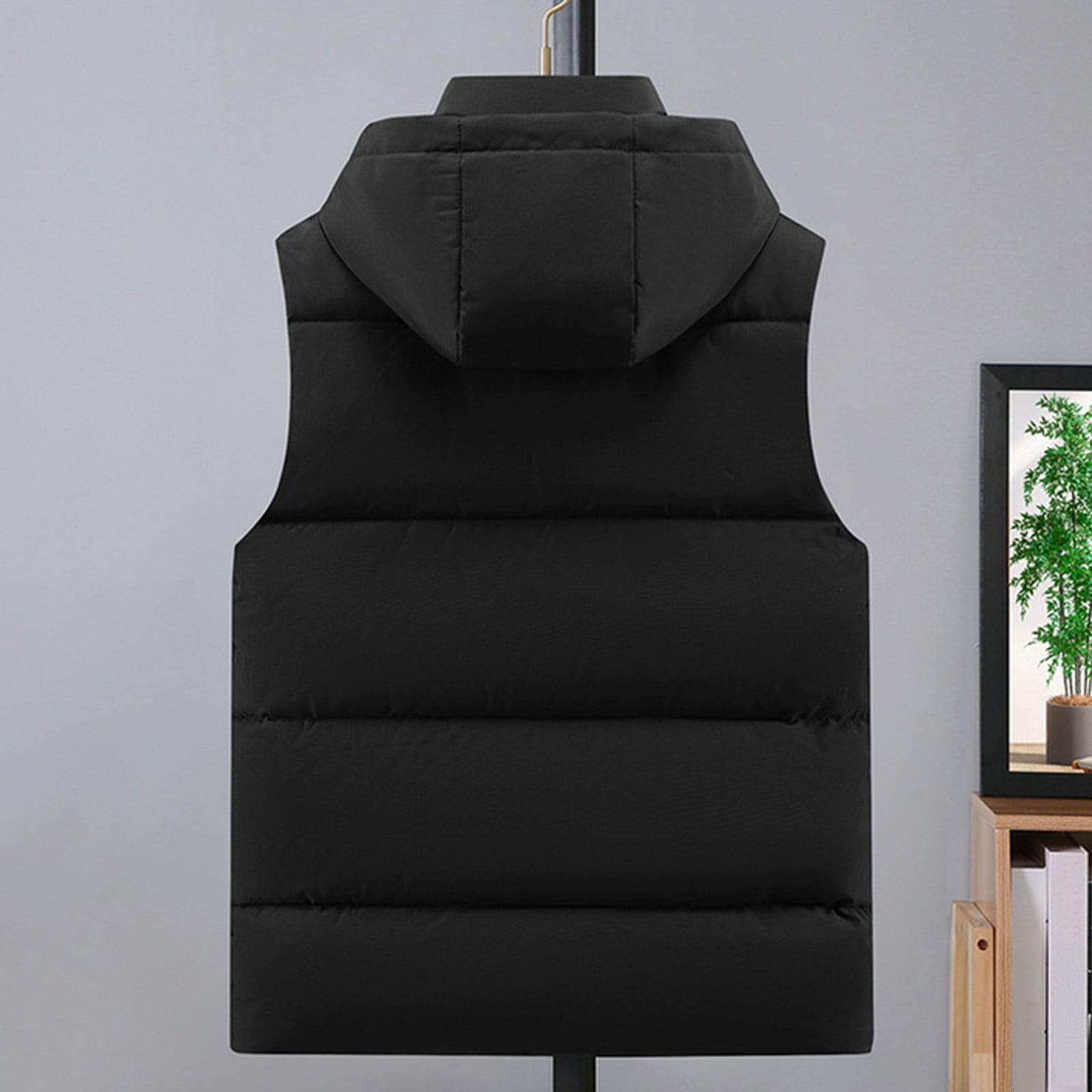 ZACPNCV Mens Lightweight Softshell Vest Windproof Sleeveless Jacket Zip Up Fleece Lined Vest Outerwear for Golf Running