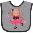 thumbnail image 3 of Inktastic Ballerina Dance Monkey Girls Baby Bib, 3 of 4