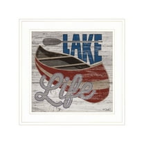 Lake Life Canoe by Kate Sherrill Print Wall Art Wood Multi-Color