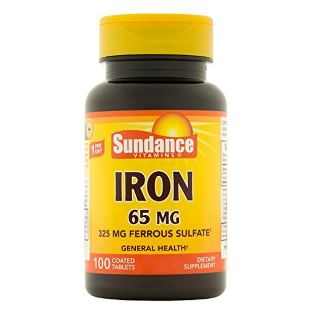Sundance Iron 65 mg Tablets, 100 Count, 2 Pack