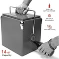 thumbnail image 6 of Yakimoto 14Qt Retro Metal Cooler - 18 Can Portable Ice Chest with Bottle Opener, 6 of 13