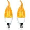 thumbnail image 2 of FEFEFW-E12 LED Flickering Candelabra Flame Effect Light Bulbs - Upgrade Flicker Candelabra Torch Fire Effect Lights Bulbs for Outdoor Halloween Xmas Holiday Decorations Indoor Lamp (2 Pack), 2 of 4