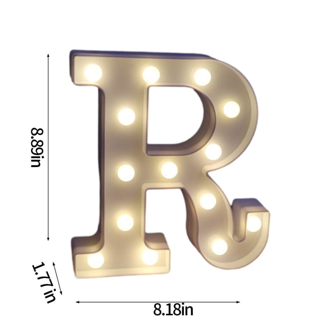 RKSTN Lights Light Up Letters , LED Letters Lights Sign 26 Alphabet Big Lights Letter For Party Birthday Bar Battery Powered Christmas Decor Letter Lights (Warm White) Lights