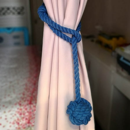 AkoaDa Handmade Curtain Cotton Rope Tie Backs Ball Tiebacks Holdbacks New Best (Best Windows For New Home Construction)