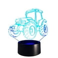 thumbnail image 2 of ACDANC 3D Tractor Table Lamp Bedroom Touch Night Light 7 Colors LED Home Decor Gift Black, 2 of 4