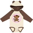 thumbnail image 3 of Inktastic Monkey Girl Girls Long Sleeve Baby Bodysuit, 3 of 5