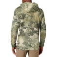thumbnail image 4 of WTOBBY Men's Camo Print Hooded Sweatshirt, Loose Fit Casual Military Style Pullover for Outdoor Hunting, Durable Cotton Blend,Army Green L, 4 of 6