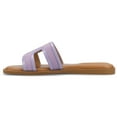 thumbnail image 2 of Journee Womens Primah "H" Band Slip On Flat Sandals, 2 of 9