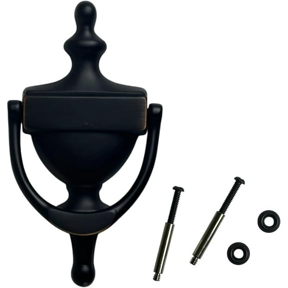 Solid Brass Door Knocker, 7", Venetian Bronze, 1 Pack, Made in Taiwan