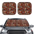 thumbnail image 2 of Sikiie Coffee Stamp Print Foldable Car Windshield Sun Visor, Car Window Sunshade Suitable for Sedan, SUV and Truck Car Accessories-Medium, 2 of 6