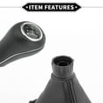 thumbnail image 4 of Unique Bargains Shift Knob with Boot Cover for Mercedes Benz W203 S203 Plastic Black 6 Speed Manual Stick Shifter Knob, 4 of 6