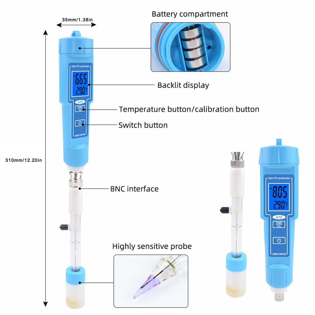 Details about   Ph Meter Tapered Loose Soil Hydroponics Replaceable Probe Drinking Water Tester 