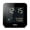 Black, variant on Braun BC09W: Modern White Digital Alarm Clock with Snooze, Negative LCD Display, and Quick Set