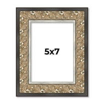 5x7 IN Frame Silver Real Wood Picture Frame Width 1.75 Inches | Interior Frame Depth 0.5 Inches |