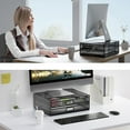 thumbnail image 5 of Marbrasse Monitor Stand with Drawer, Monitor Riser Mesh Metal, Monitor Stand with Storage, Desktop Computer Stand for PC, Laptop, Printer, 5 of 9