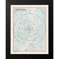 thumbnail image 2 of Bartholomew 12x14 Black Modern Framed Museum Art Print Titled - Chart Northern Hemisphere - Bartholomew 1892, 2 of 5