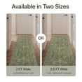thumbnail image 4 of DEORAB 2.5x10 Runner Rugs Persian Olive Green Low Pile Lightweight Machine Washable Non Slip Rug for Hallway, Kitchen, Laundry Room, Bedroom, Bathroom, Entryway, 4 of 8