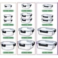 thumbnail image 6 of Shaws Cookware 30 Piece Glass Food Storage Containers with Lids, Easy Lock Airtight Lid, For Meal Prep, Leftovers, Fruit, Fridge, Freezer , & Oven Safe, Assorted Sizes, 15 Containers & 15 Lids, Black, 6 of 11
