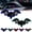 2PCS-B, variant on Solar Powered Bat Night Car Light Cool Glow Projection for Vehicles, Wireless RGB Bat Shape Cool Glow Projection with Smart Sensor, for Truck Car SUV