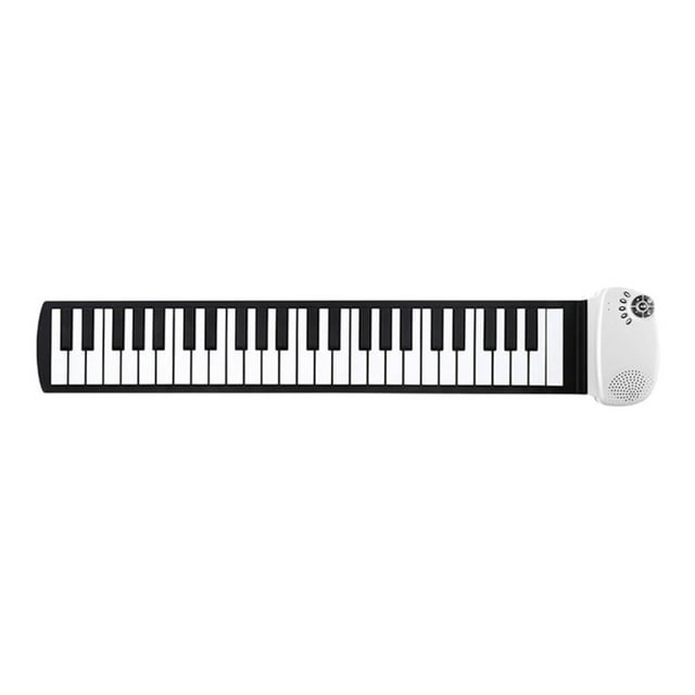 SUTENGDA Clavier Enroulable 49 Touches Piano Électronique pour Enfants Adultes Blanc