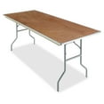 thumbnail image 2 of Iceberg Natural Plywood Rectangular Folding Table - Rectangle Top - Folding Base - 30" Table Top Width x 96" Table Top Depth x 0.75" Table Top, 2 of 2