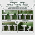 thumbnail image 6 of Renovators Supply WeeWash Child Size Pedestal Sinks for Bathrooms 16" Wide White Porcelain Bathroom Pedestal Sink w/Centerset Faucet Holes Pack of 6, 6 of 14