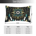 thumbnail image 2 of Fuzoiu Boho Dreamcatcher Print Pillow Case with Hidden Zipper,Pillow Covers,Soft and Comfortable Pillowcase-16"x24", 2 of 6