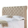 Better Homes & Gardens Rolled Tufted Headboard, Sand, Multiple Sizes