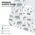 thumbnail image 5 of Little Grape Land Crib Sheets 2 Pack for Baby Boys Girls, Soft Breathable Fitted Sheets Fit 52" x 28" Crib & Toddler Mattresses, Safari, 5 of 7