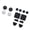 black and white, variant on Button Caps Touchpad Stickers for Controller 2 Replacement Protective Cap Joystick Covers Button Pad Easy Setups