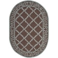 thumbnail image 2 of Safavieh Chelsea Alecia Geometric Area Rug, Brown/Blue, 7'6" x 9'6" Oval, 2 of 10