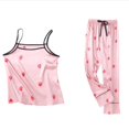 thumbnail image 4 of Pijamas sedosos para mujer Conjunto De Pijamas Para Mujer De 7 Piezas, Ropa De Dormir Estampada, Trajes De Salón, Rosa L Rosa L Magideal Pijamas sedosos para mujer, 4 of 7