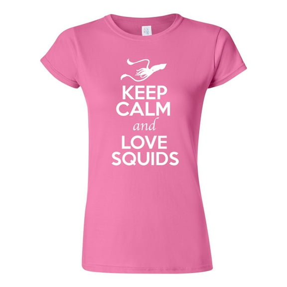 Junior Keep Calm And Love Squids Cuttlefish Animal Lover T-Shirt Tee