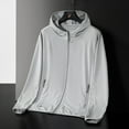 thumbnail image 2 of HBYJLZYG Men's UPF 50+ Light Jacket Summer Sun Protection Hooded SPF UV Jacket Hiking Fishing Shirt Long Sleeve Full Zip With Pockets, 2 of 5