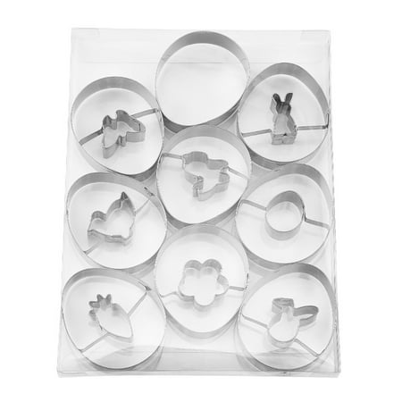

Mnjin Easter Cookie Cutter Holiday Stainless Steel Cookie Embossing Die Sandwich Cookie Cutting Die A