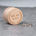 thumbnail image 4 of Wooden Wedding Ring Box, Rustic Ring Box, We Do, 4 of 5