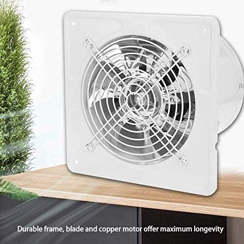 6" 110V Ceiling Ventilation Fan Low-noise 2800r/min Exhaust Fan for Kitchen Warehouse Workshop Bathroom White