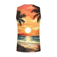 thumbnail image 4 of Nrmvnmi Mens Breathable Tank Tops Novelty 3D Graphic Gym Workout Sleeveless T-Shirt Hawaii Coconut trees Prints Tees Independence Day, 4 of 4