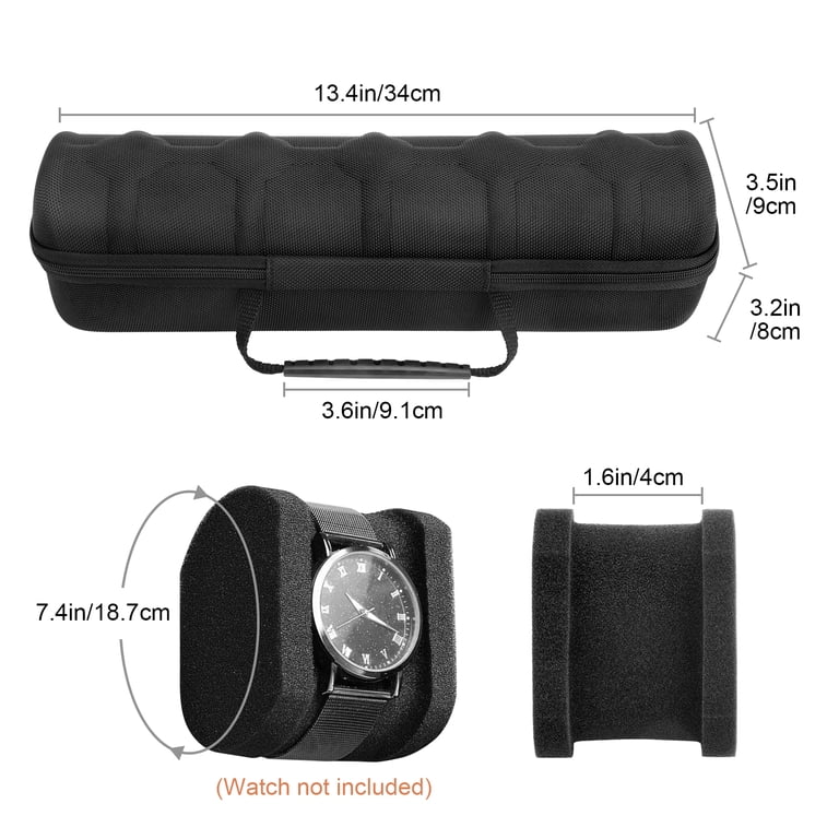 5 Slot Hard Watch Travel Case Box Organizer with Pillows TSV 5 Slot Hard Watch Travel Case with Soft Pillows  main image 4